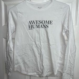 Figs “awesome human” underscrub shirt